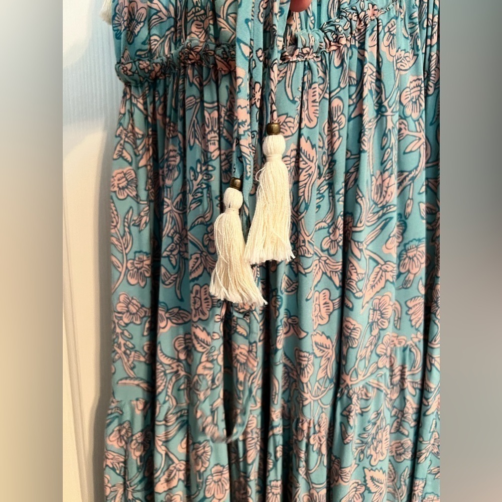 Cassia Boho Border Print Maxi Dress Size Small - Picture 6 of 9